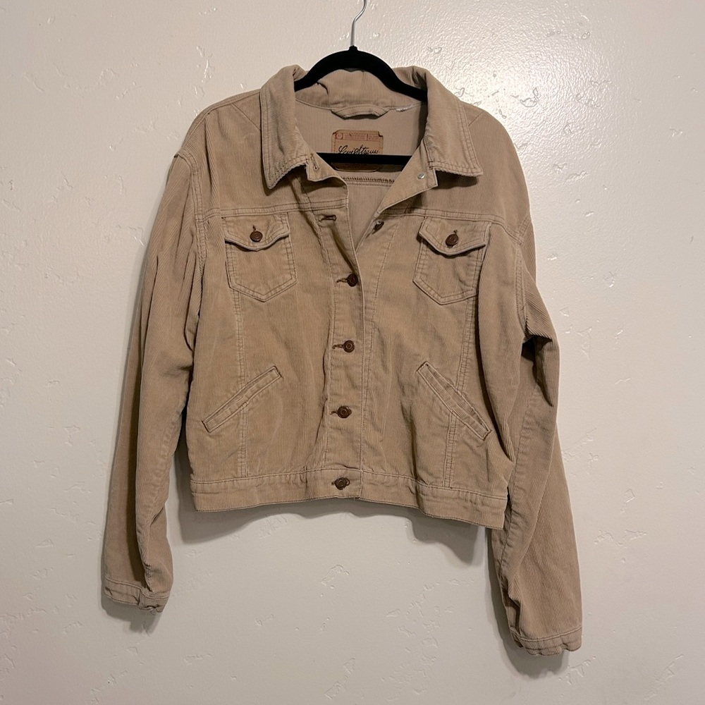 vintage 90s tan cord levi’s jacket